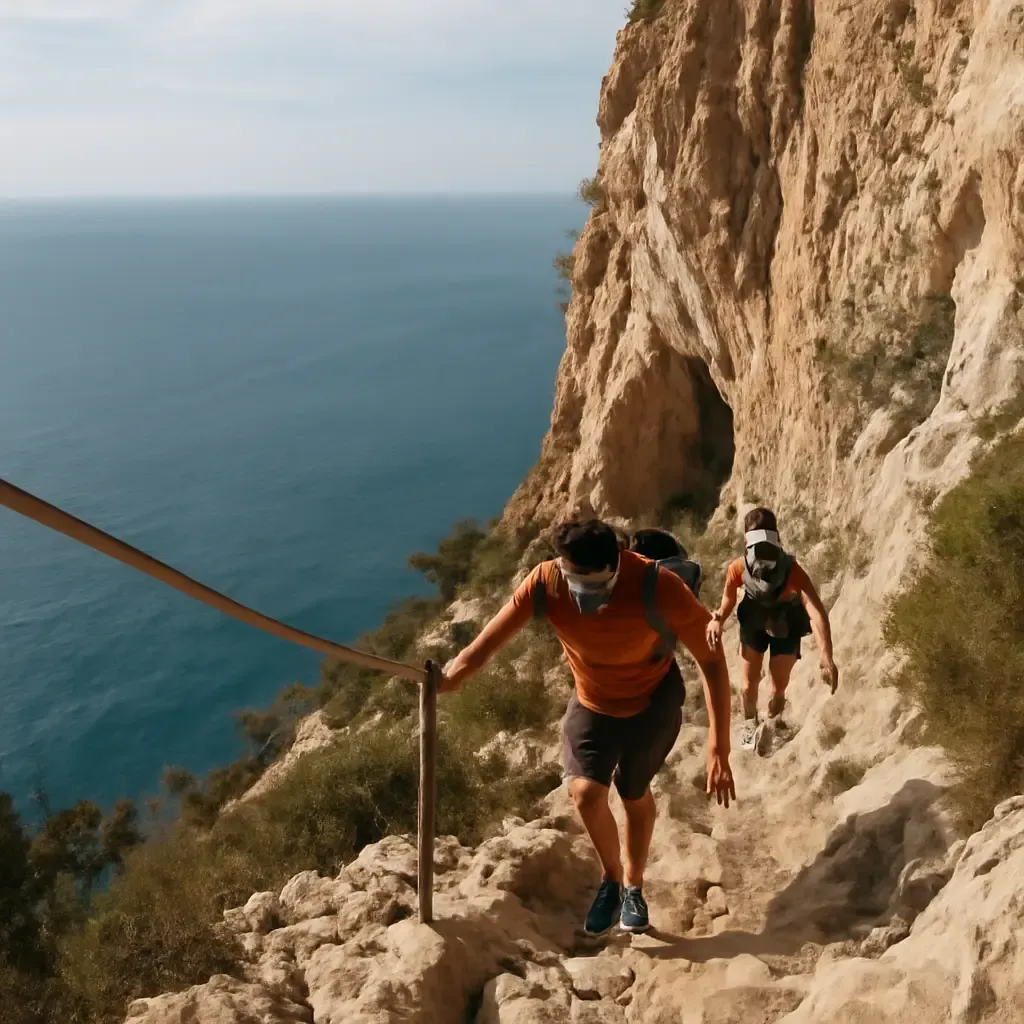 Penyal difac calpe - De beklimming: twee routes naar boven