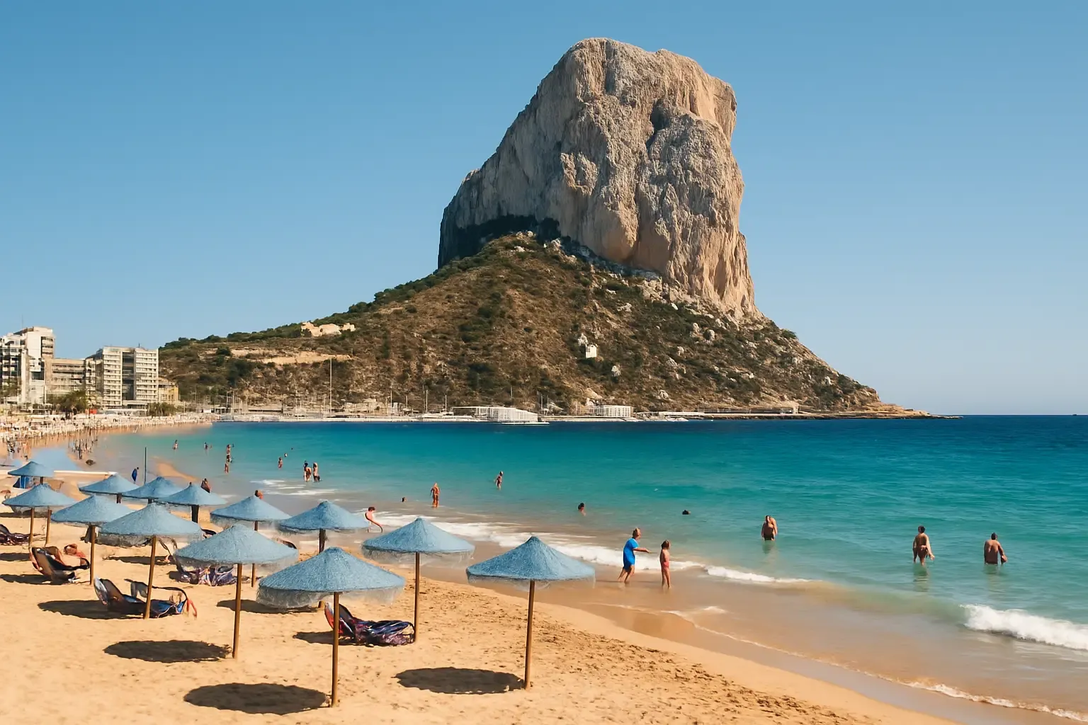 De stranden van Calpe: zwemmen bij de Penyal d'Ifac